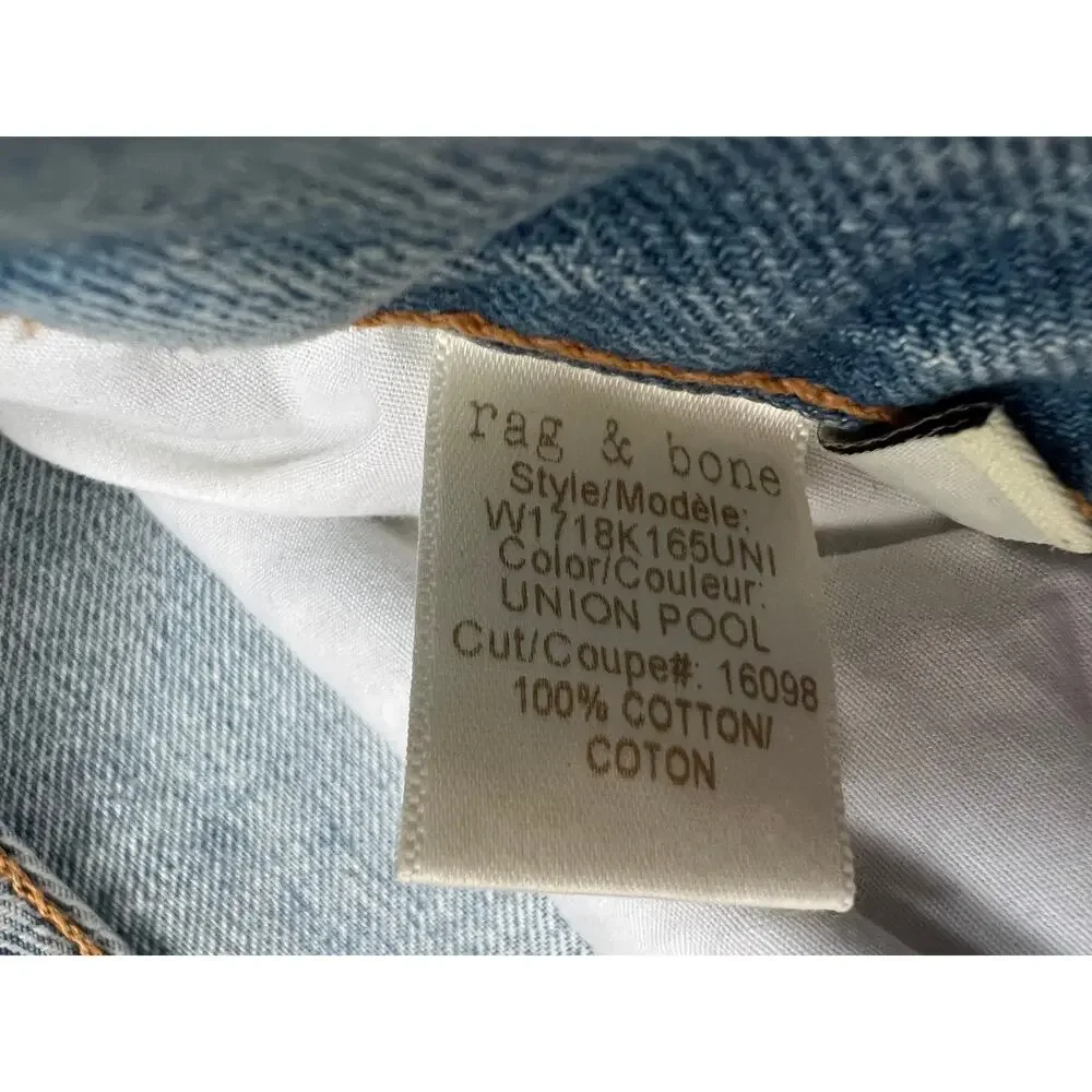 Rag & Bone Womens Union Pool Marilyn Distressed Jeans W1718K165UNI Size 31 - Picture 7 of 16